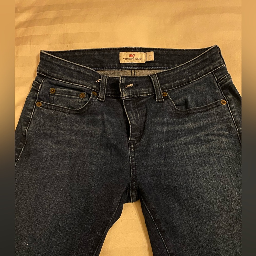 Vineyard Vines Classic Straight Fit Dark Blue Jeans Excellent Condition Size 2